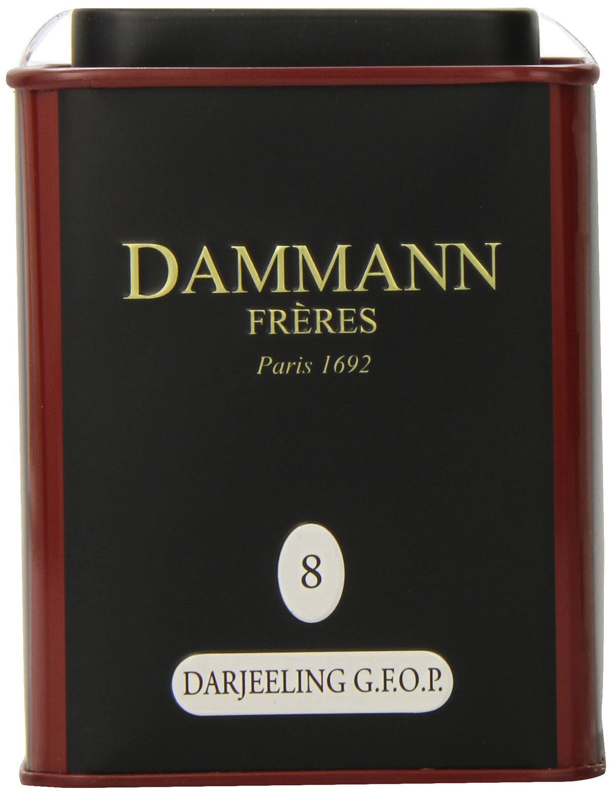 Dammann Freres Loose Leaf Black Tea, Peach & Almond Flavors, 3.5 Ounce Tin