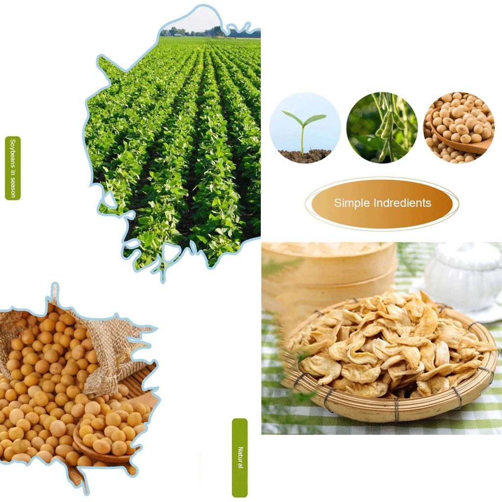Mkostlich Dried Soy Strips, 1.10Lb Soy Beans Strips, Chinese Soybeans Strips Soy Chunks