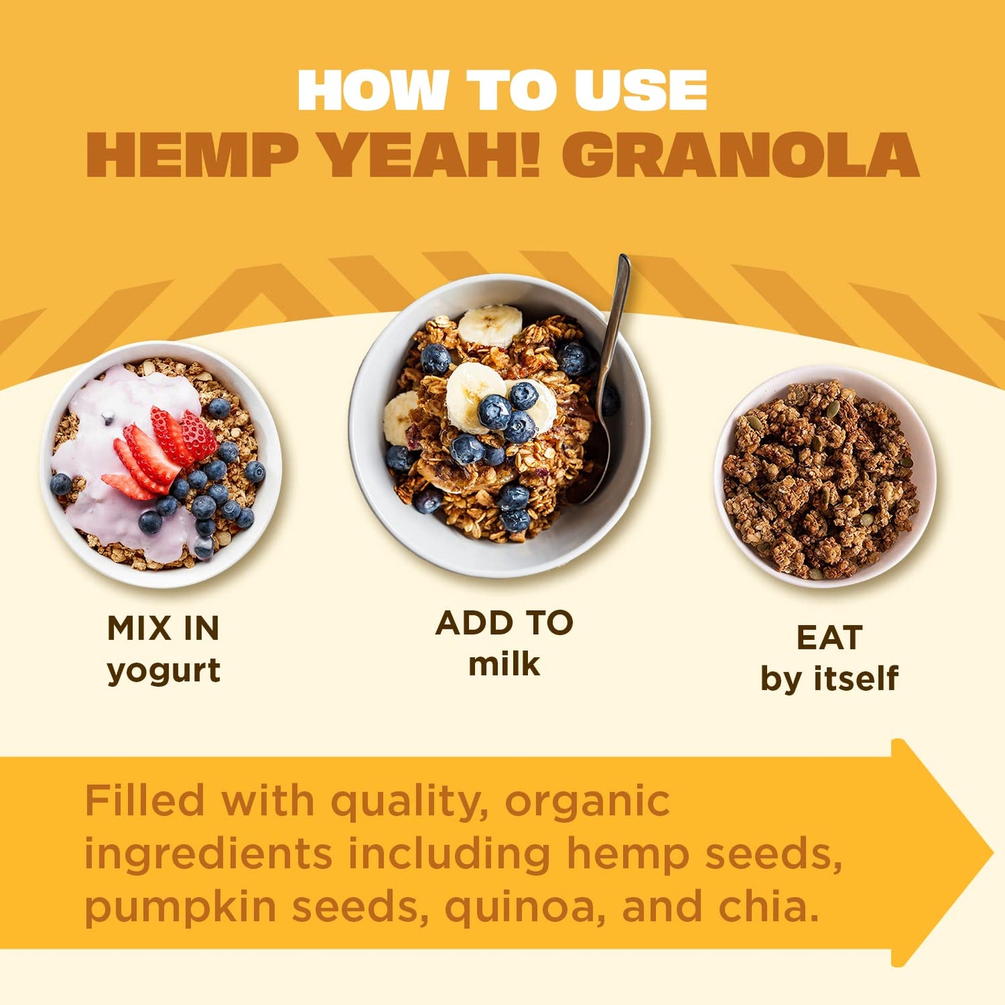 Manitoba Harvest Hemp Yeah Granola, Honey & Oats, 10Oz, With 14 G Of Protein, 3.5 G Omegas 3 & 6, 4 G Of Fiber And Less Than 10