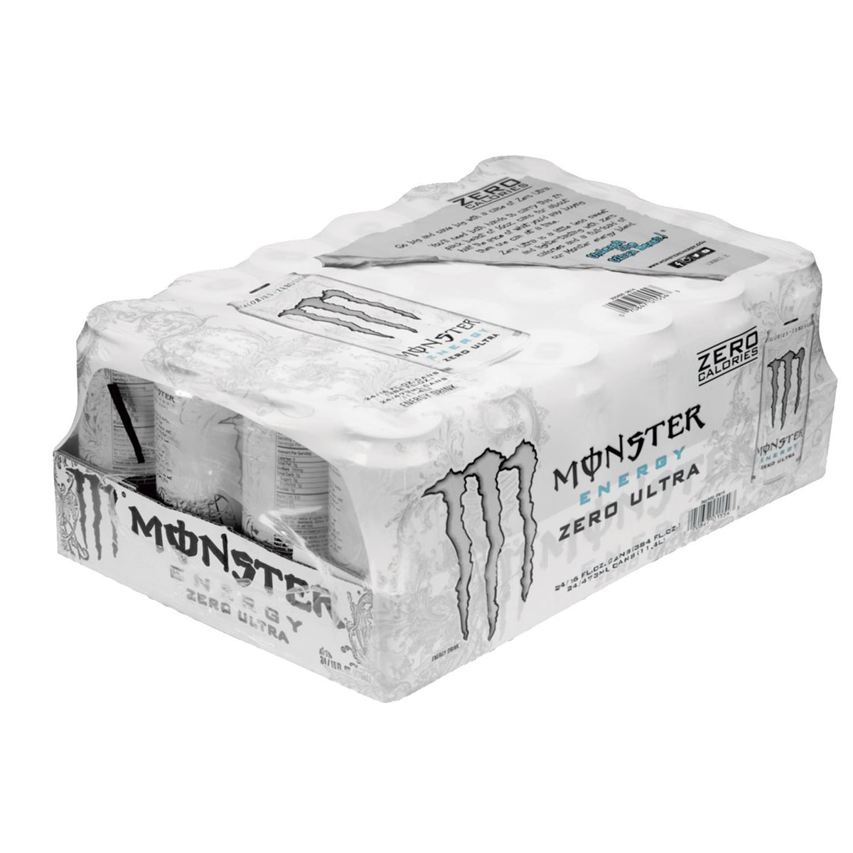 Monster Energy Drink, Zero Ultra, 16 Ounce (Pack of 48)