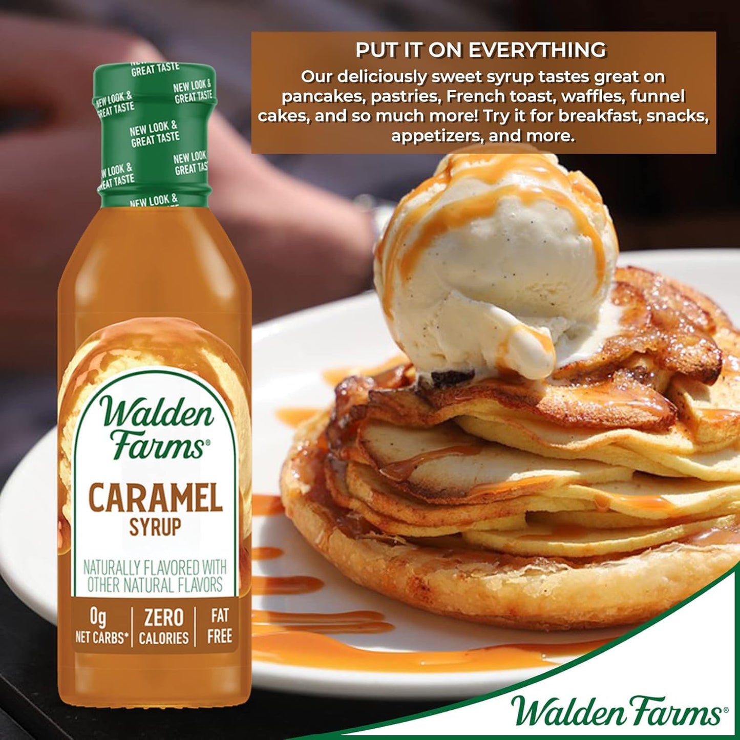 Walden Farms Caramel (2 Bottles) Syrup, Sugar Free, Calorie Free, Fat Free, Carb Free, Gluten Free (24 Oz) By Walden Farms