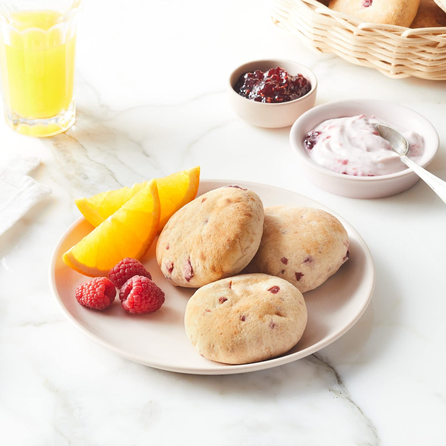 Ozery Bakery Cranberry Muffin Snacking Rounds, Allergen Free, Vegan, Made with Real Fruit, Snack Buns,12 Buns Per Bag, Pack of 6