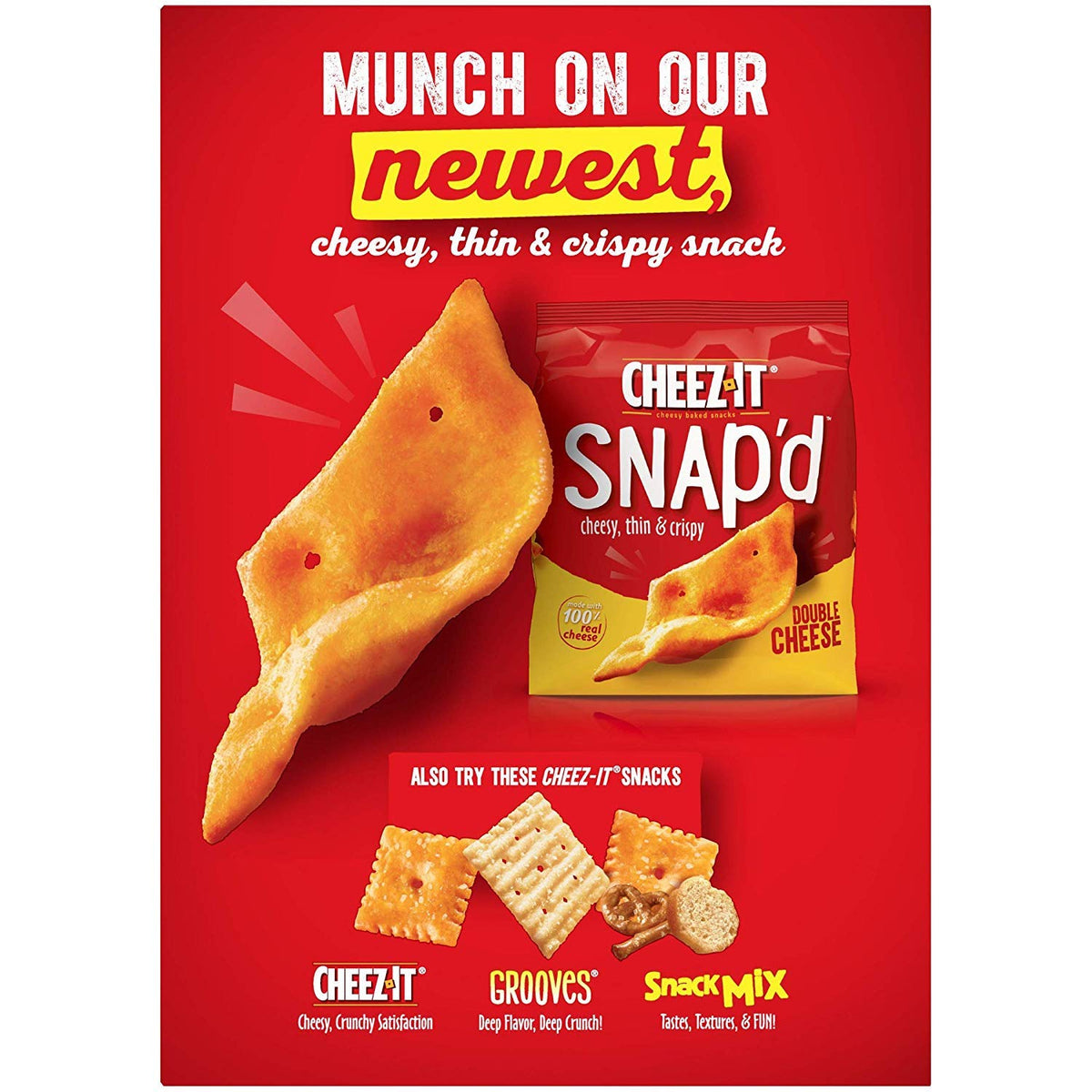 Cheez-It, EXTRA TOASTY, NEW FLAVOR! Baked Snack Crackers 12.4oz. 4 pack