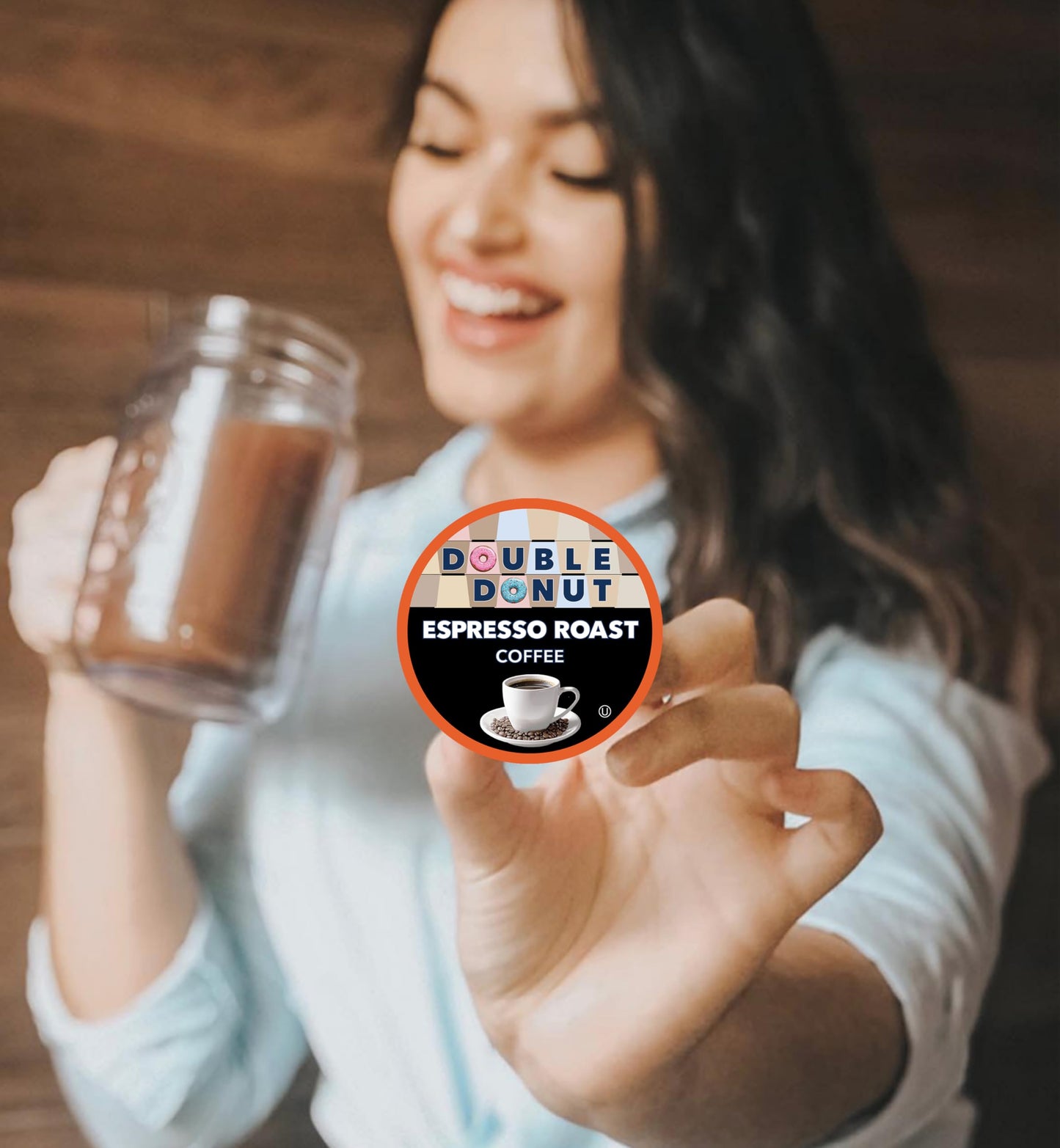 Double Donut Coffee Espresso Coffee Pods, Dark Espresso Roast, 80 Count, for Keurig K Cup Brewer Machines, Original Version