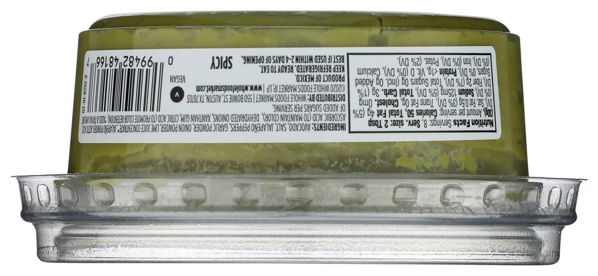 Whole Foods Market Guacamole, Spicy, 8 Oz