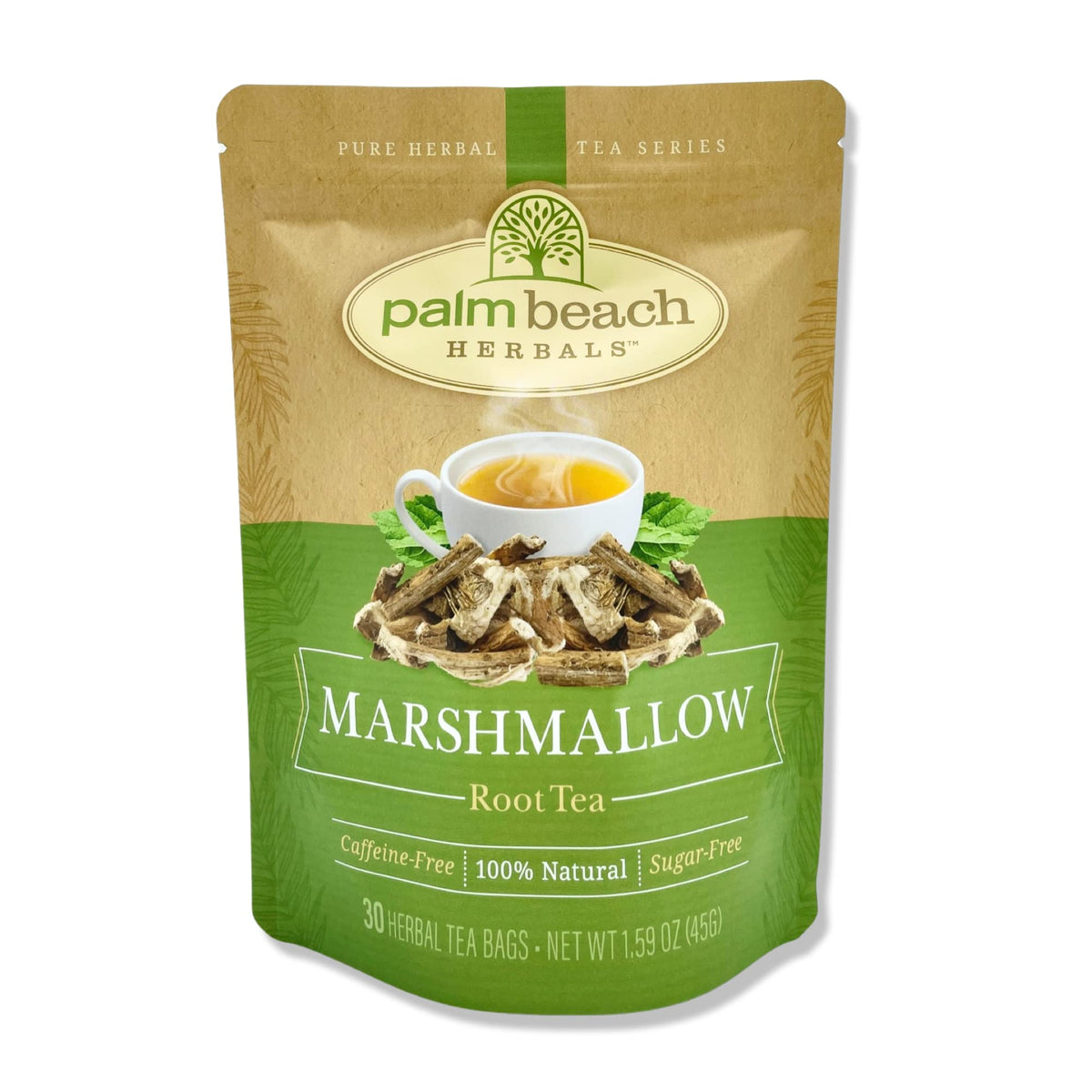 Palm Beach Medicinal Herbs Marshmallow Root Tea - Herbal Tea Series, 30 Count, Pack of 1