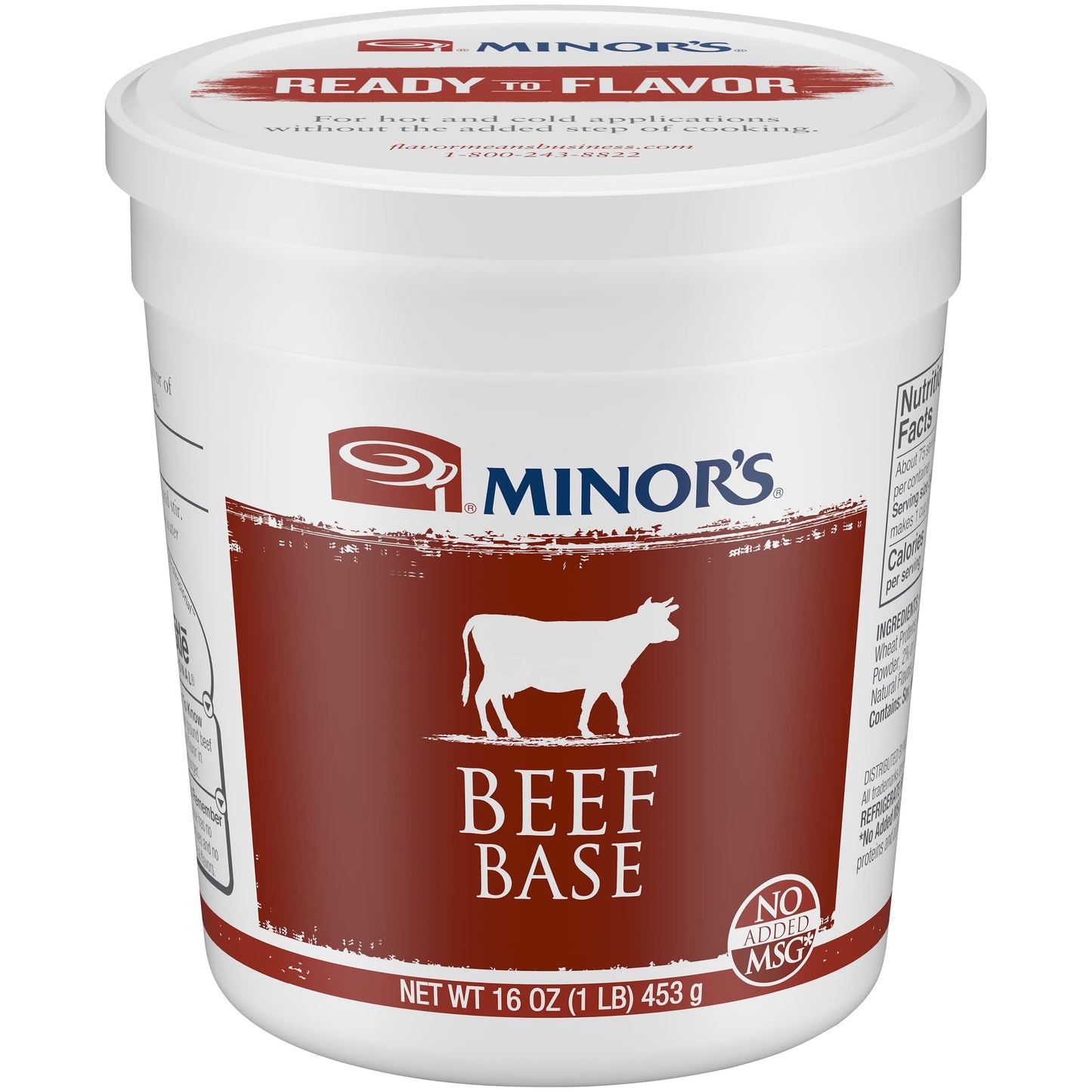 Minor s Beef Base, Great for Soup Broth and Sauces, 0 Grams Trans Fat, No Added MSG, 16 oz Tub