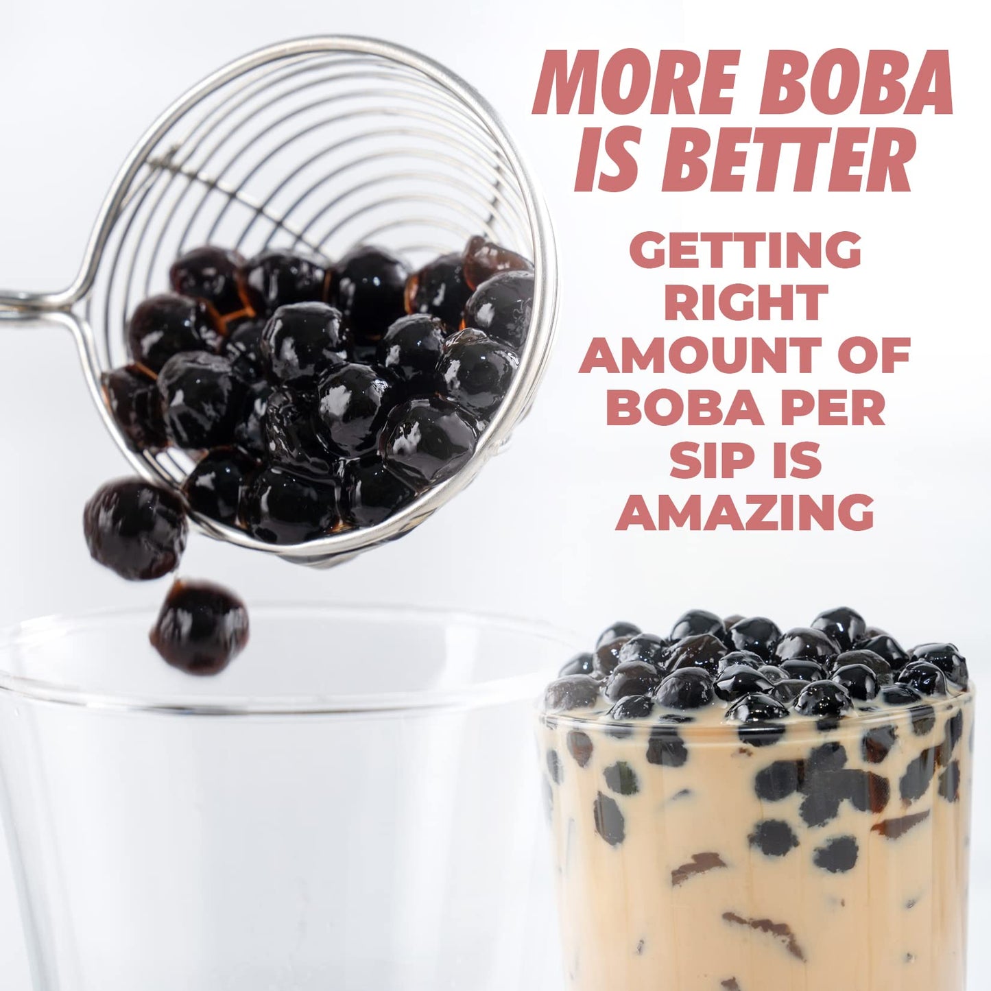 Fusion Select Tapioca Pearl - Brown Sugar Flavor Quick Cook Tapioca, Diy Boba For Boba Tea Ready In 5 Minutes, Boba Pearls, Bubble Tea Pearl S, Milk Tea Toppings (2 Packs With Straws)