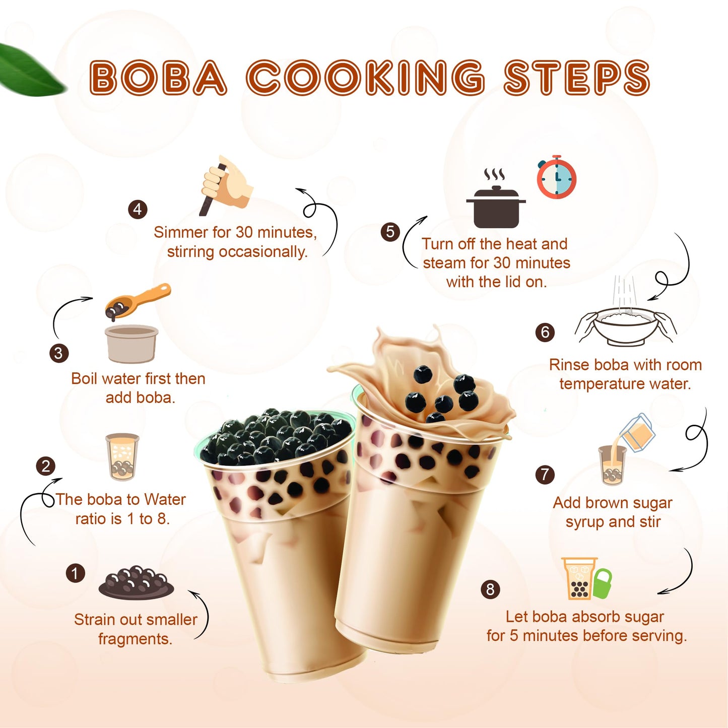 Us Boba Co Tapioca Pearl 3Lb (1Lb X 3) | Made In Usa | For Bubble Tea Milk Tea Coffee Shaved Ice Topping | 3 Lb Tap006-B X 3