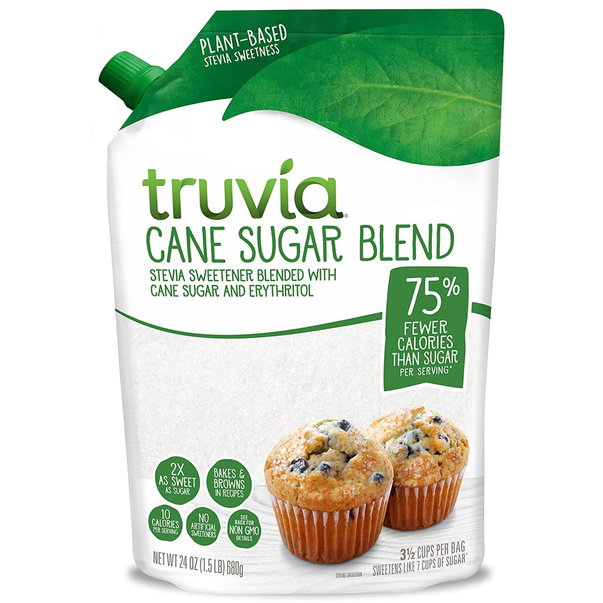 Truvia Sweetener Baking Blend, Now Called ''Cane Sugar Blend'' 2 Pack, 1.5 Lbs Each