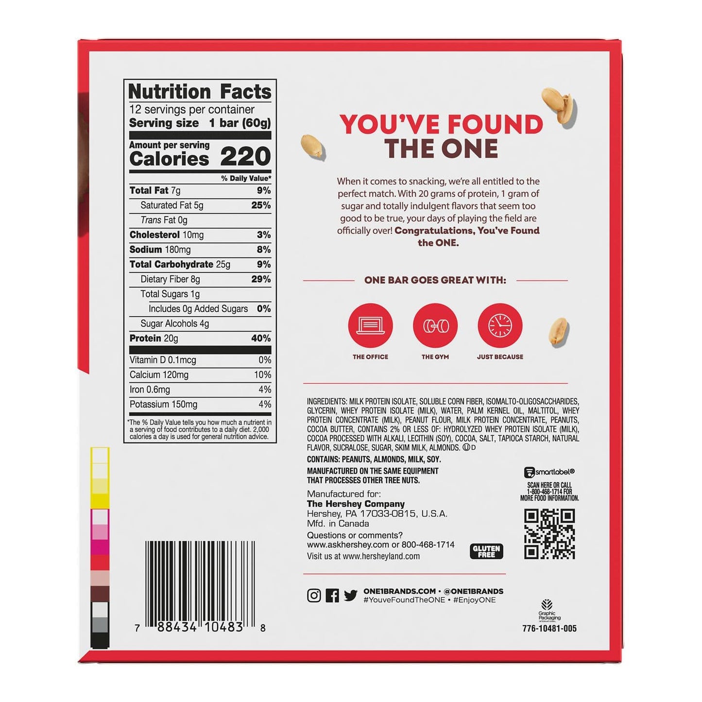 One Protein Bars, Chocolate Lovers Variety Pack, Gluten Free Protein Bars With 12G Protein And 1G Sugar, Pantry Staples, 2.12Oz