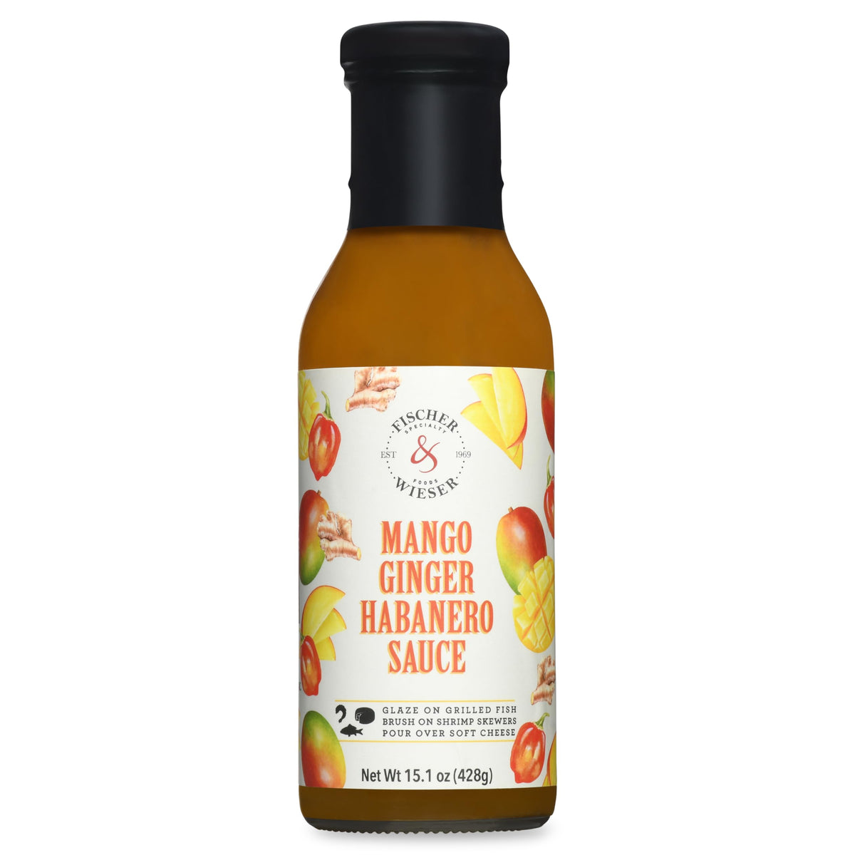 Fischer & Wieser Mango Ginger Habanero Sauce, Pack of 2, 15.1 Oz
