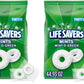 LIFE SAVERS Mints, Bulk Hard Candy Wint-O-Green Breath Mints, 44.93 oz Party Size (Pack of 2)
