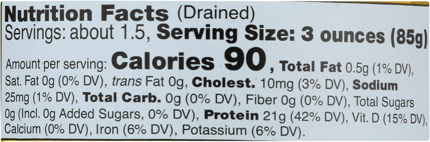 SUSTAINABLE SEAS Chunky Light Tuna in Water No Salt, 6 OZ