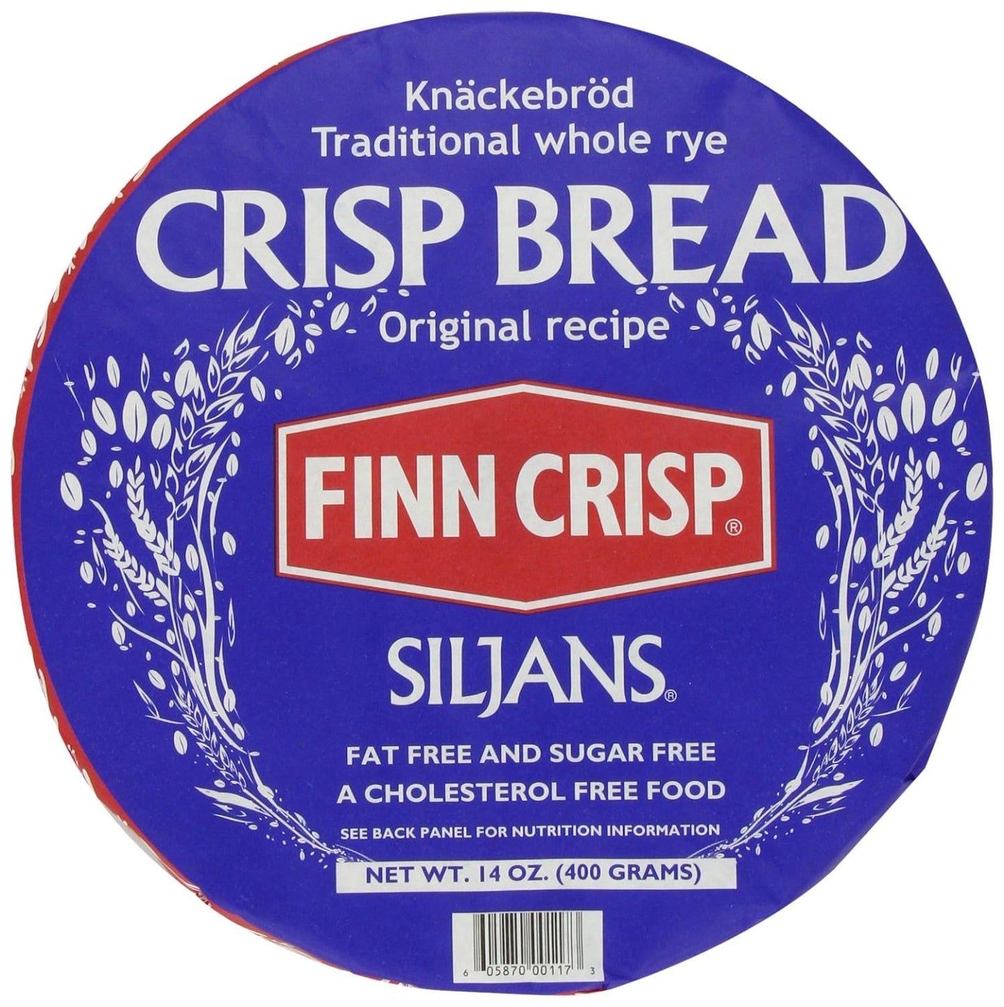 Finn Crisp Siljans Round Rye Crispbread 2 x 14oz | Knckebrd From Finland | Multipack of Authentic Finnish Sourdough Crispbreads