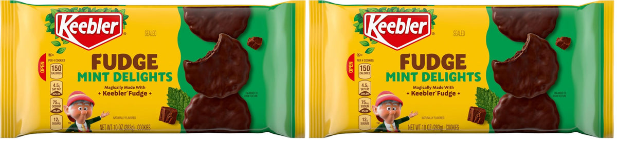 Keebler Grasshopper Mint Cookies, 10 Oz. (Pack of 2)