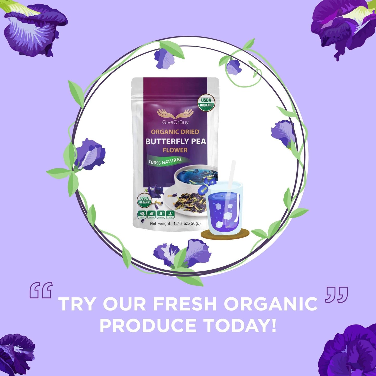 Butterfly Pea Flower Tea GIVEORBUY