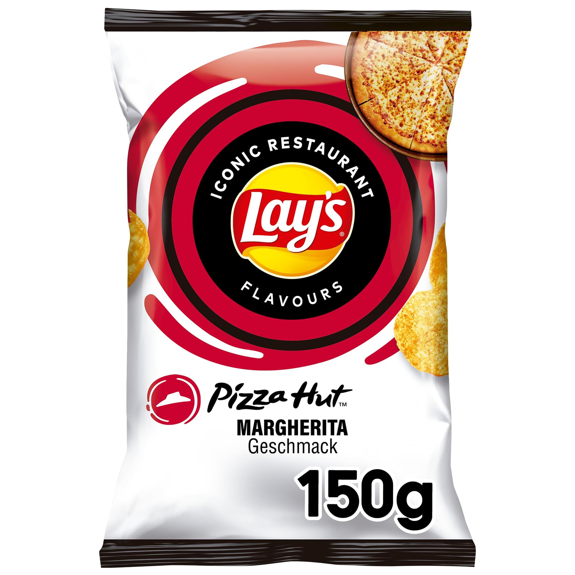 Lays Pizza Hut Margherita - Knusprig Gesalzene Kartoffelchips fr eine gelungene Party Pizza Flavor Potato Chips, Crispy Natural 