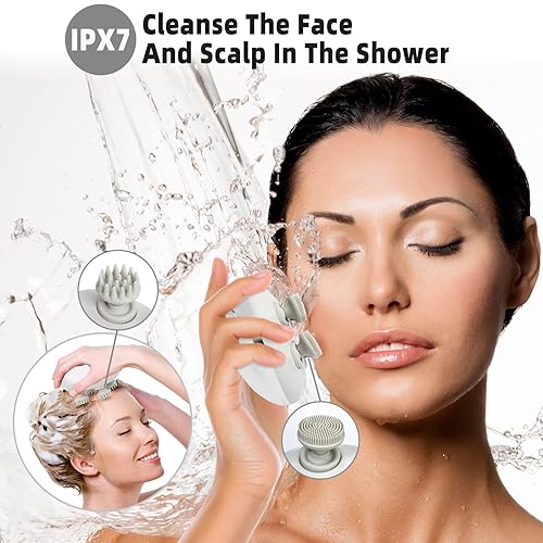 Mountrax 5 In 1 Electric Scalp Massager, Portable Heated Head Kneading 88 Massage Nodes, 2 Styles & 3 Speed Modes, Body For Deep