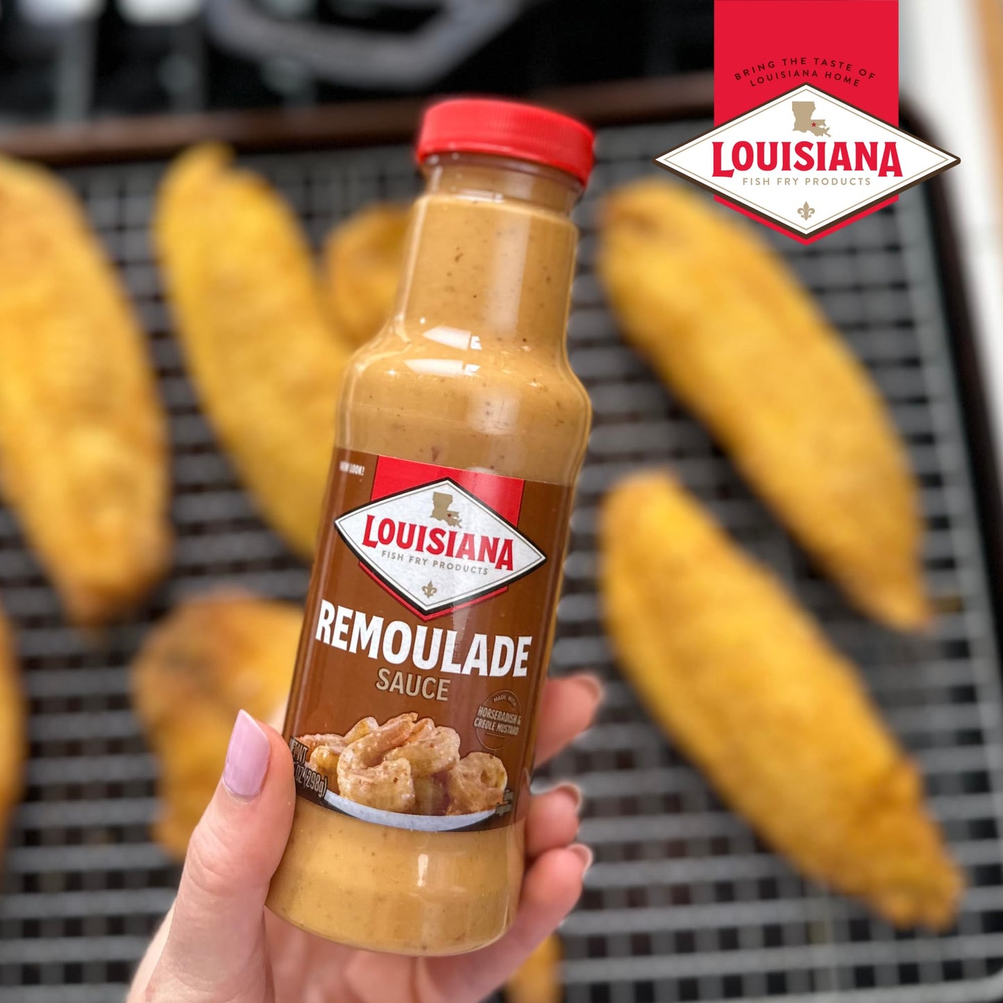 Louisiana Fish Fry Remoulade Sauce, 10.5 Ounce (Pack Of 2) - Limited Availability Large Online Retailer Recipe Card Included - Authentic Southern Flavor