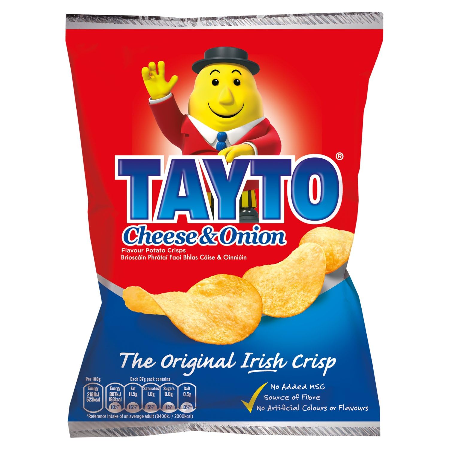 TAYTO Cheese and Onion Crisps 37g (8 count)
