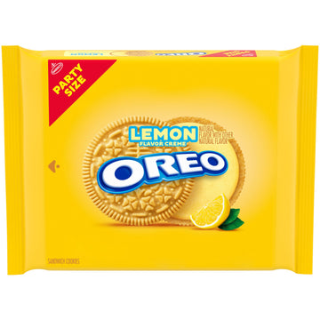 Oreo Lemon Creme Sandwich Cookies, Party Size, 24.95 Oz