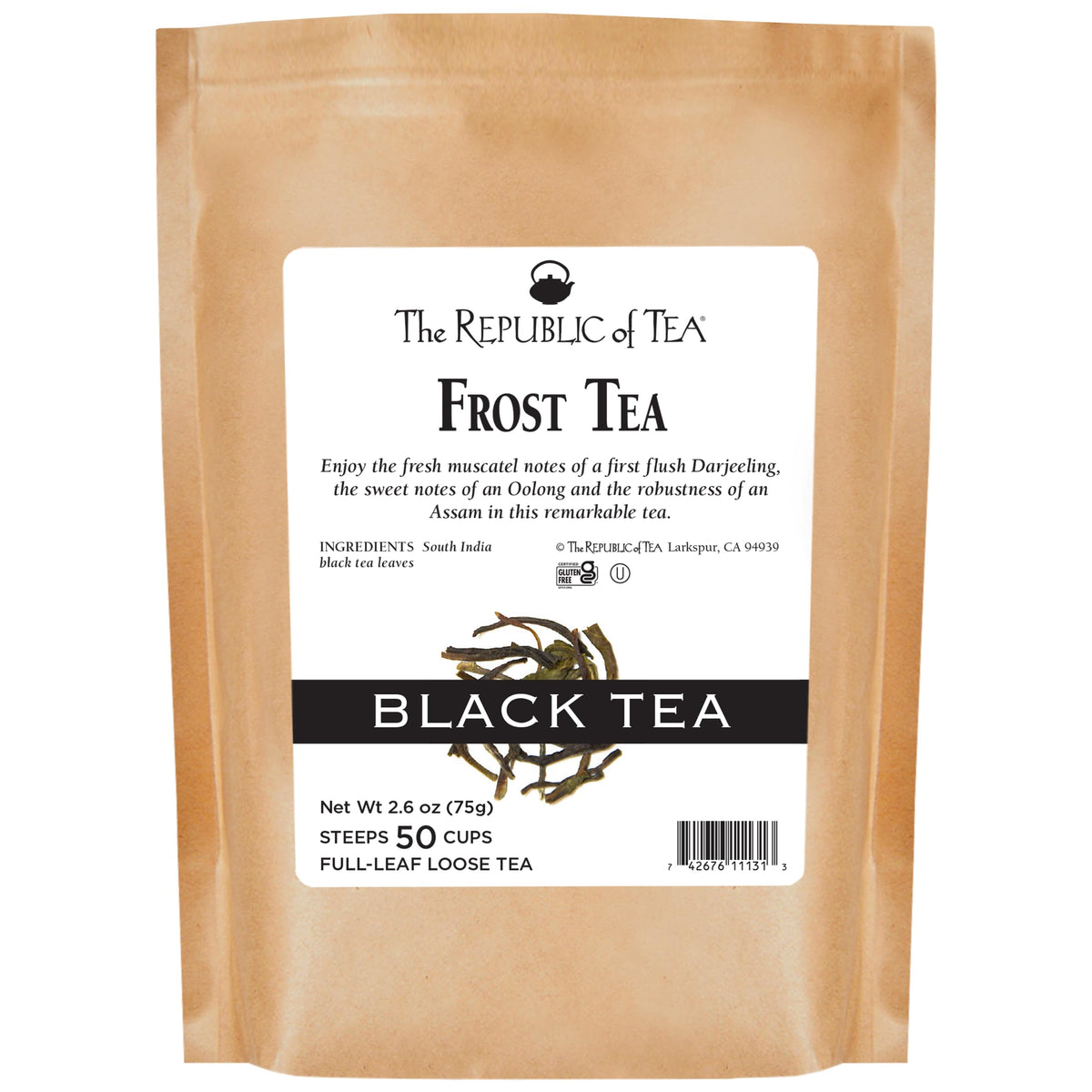 The Republic of Tea: Frost Full Leaf Black Tea Refill Bag, 2.6 oz