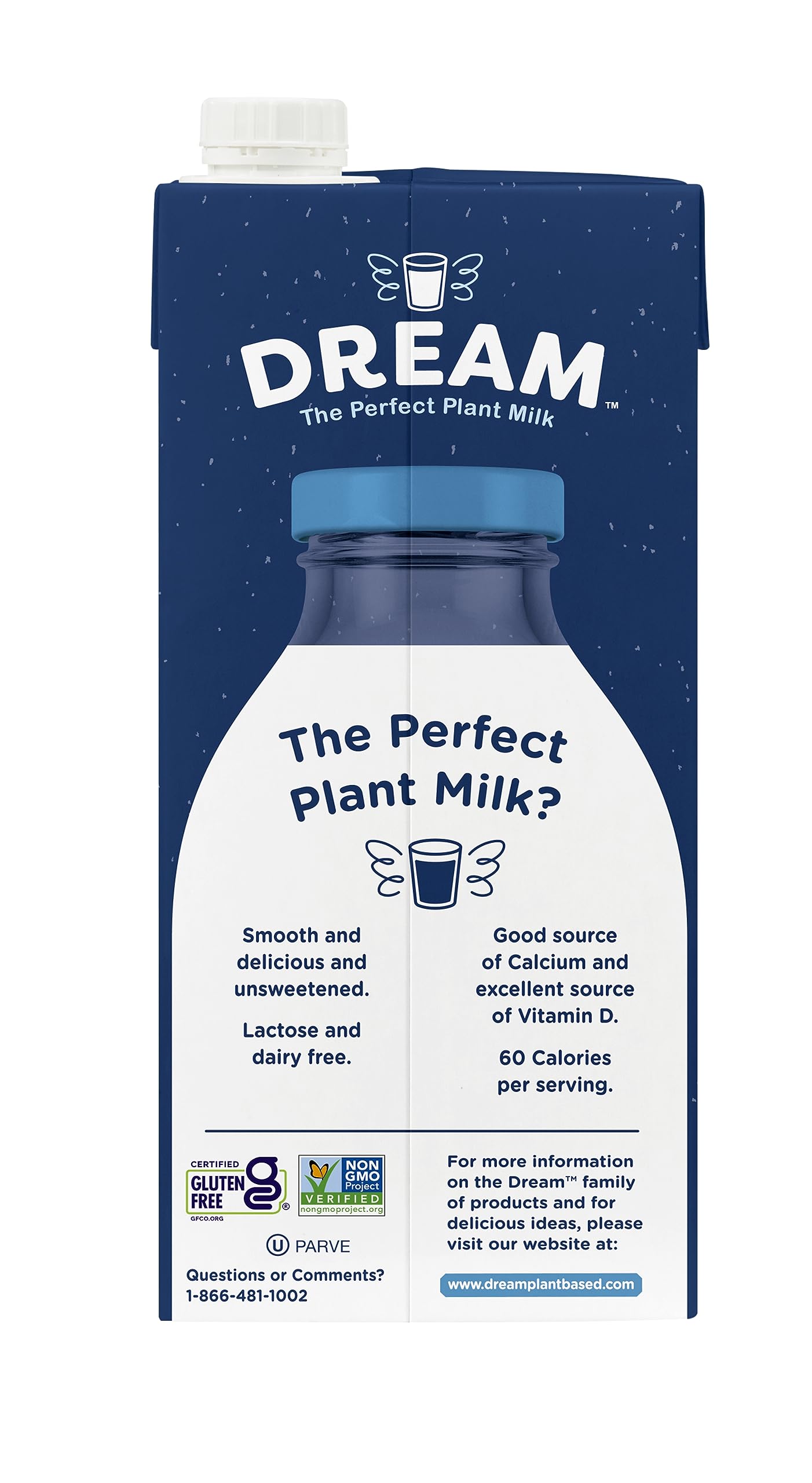 Rice Dream Organic Rice Milk Drink, Unsweetened Original, Vegan Dairy Alternative, Lactose Free, Shelf Stable, 32oz (Pack of 12)