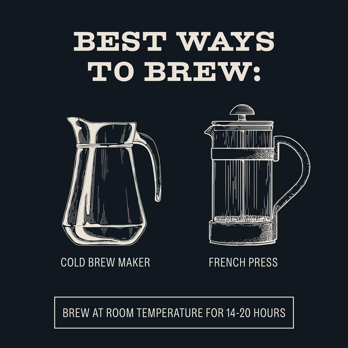 Bizzy Cold Brew Coffee Decaf Blend Coarse Ground 100% Arabica 16 Ounce White
