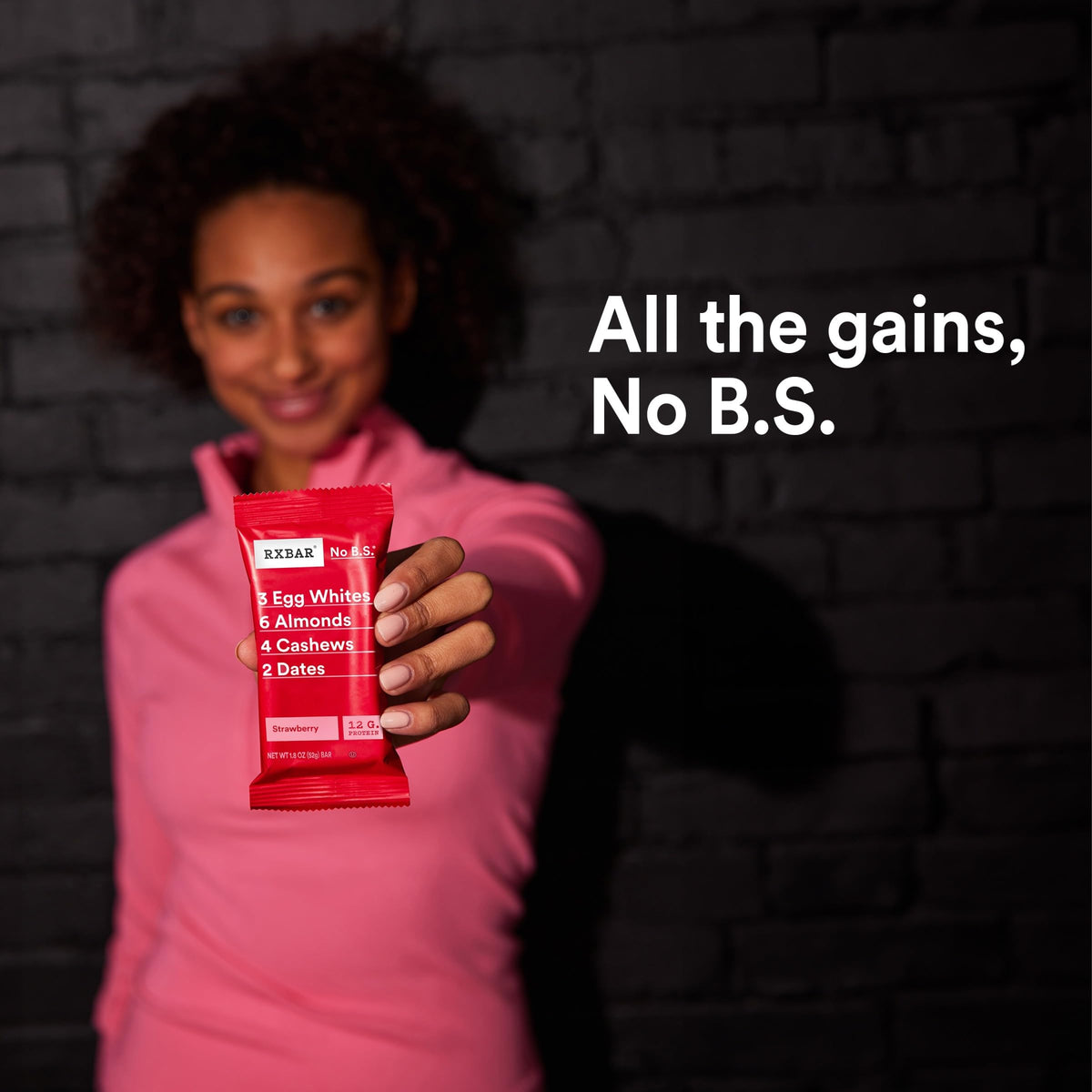 RXBAR Protein Bars, 12g Protein, Gluten Free Snacks, Strawberry, 9.1oz Box (5 Bars)