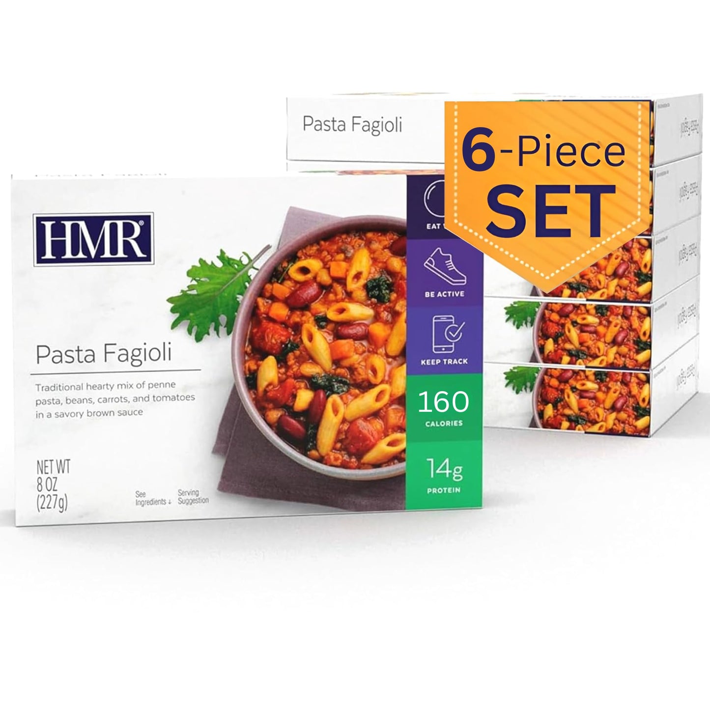 HMR Pasta Fagioli Entr  e | Pre-packaged Lunch or Dinner to Support Weight Loss | Ready to Eat | Vegetarian | 14g of Protein | L