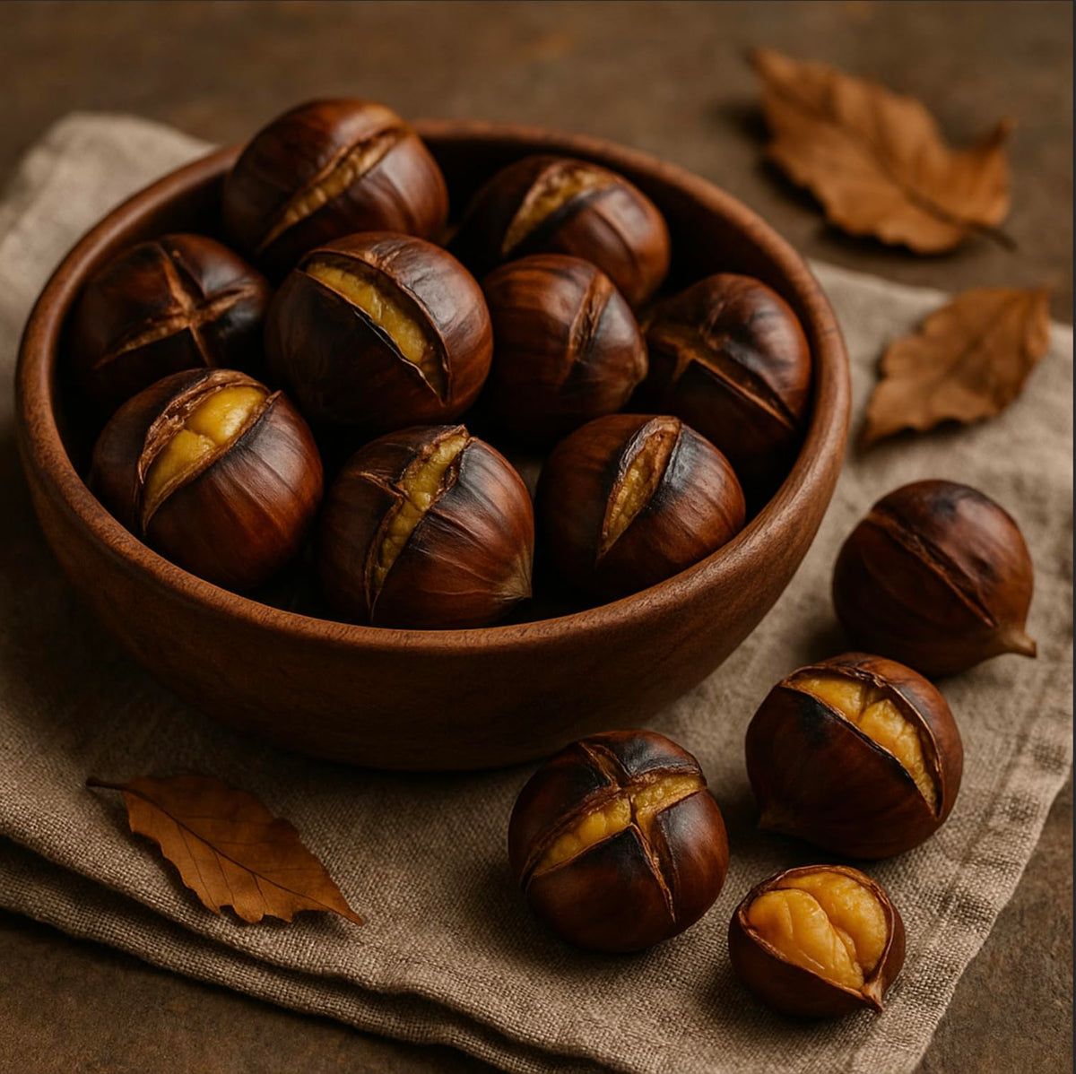 enhanced Italian Chestnuts - Fresh  Large Size  Easy to Peel  Hand-Picked  Farm Fresh  All Natural  Gluten-Free & Vegan Snack  Gluten-Free Snack (2 LBS)