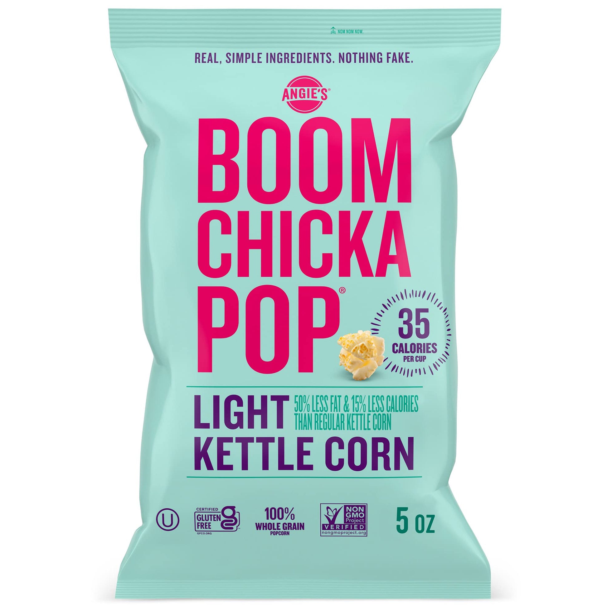 Angie'S Boomchickapop Light Kettle Corn Popcorn, 5 Oz. (Pack Of 4)