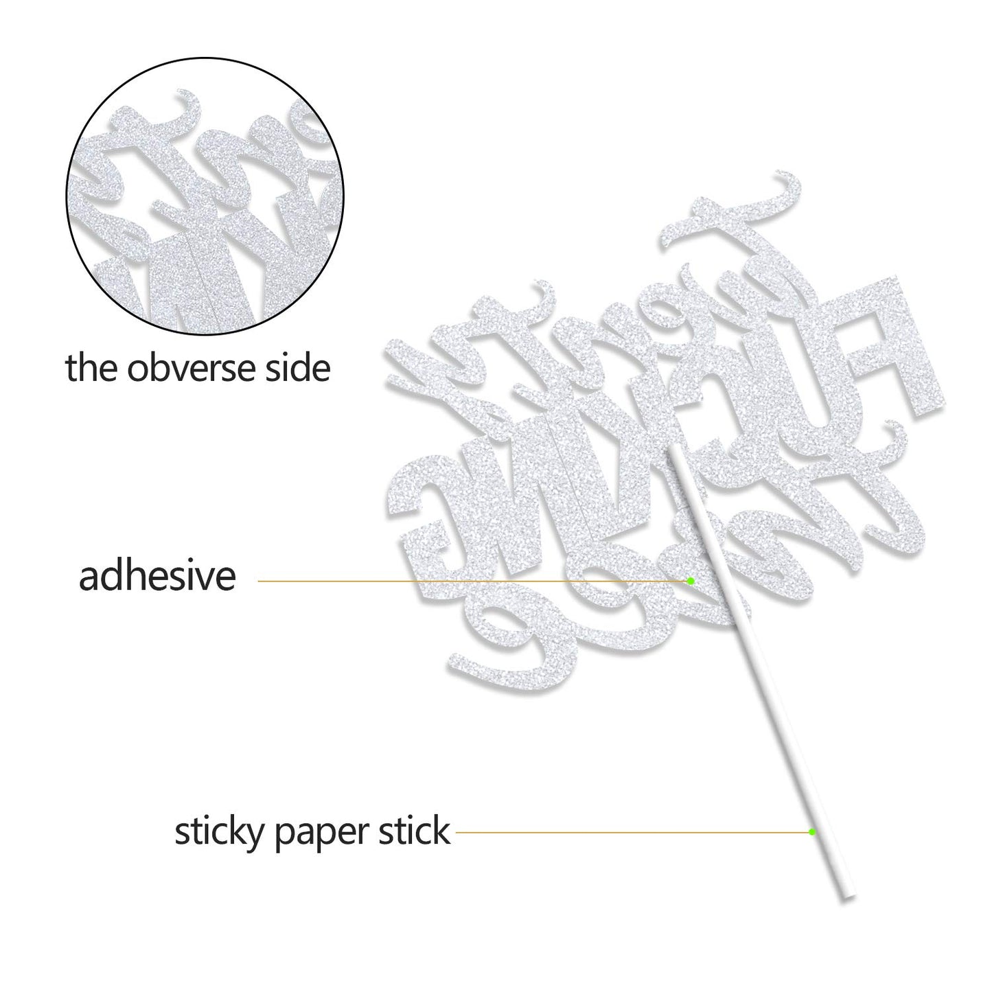 Twenty Three Silver Glitter Cake Toppers 23 Years Old 23Rd Birthday Anniversary Party Decorations Supplies