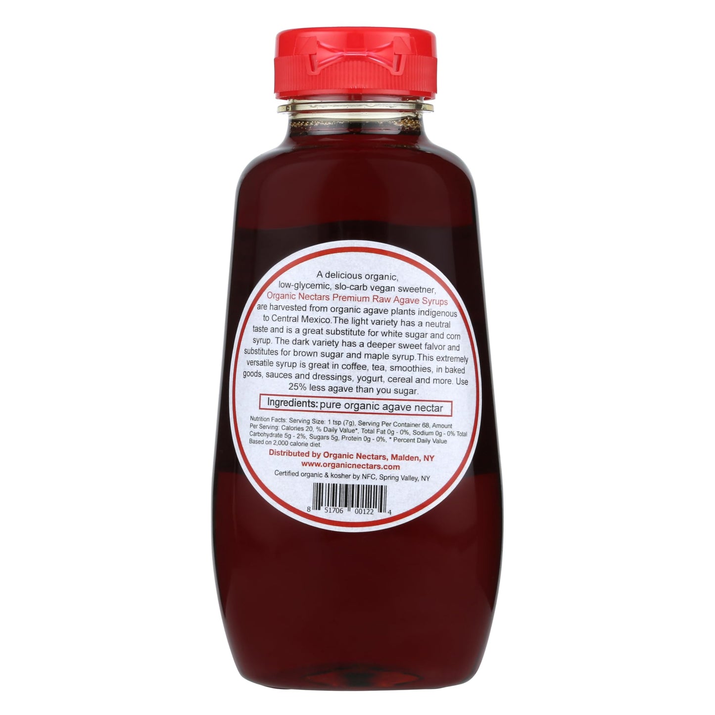 Organic Nectars Dark Agave Syrup, 17 Fl Oz (Pack of 2)