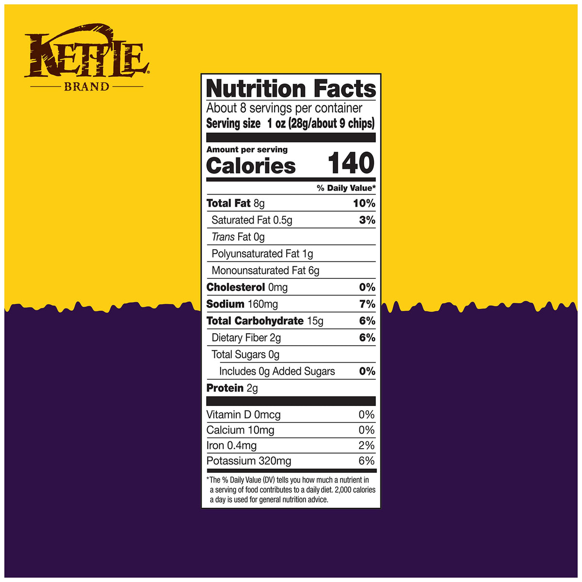 Kettle Brand Potato Chips, Krinkle Cut, Truffle Oil & Sea Salt Kettle Chips, 7.5 Oz