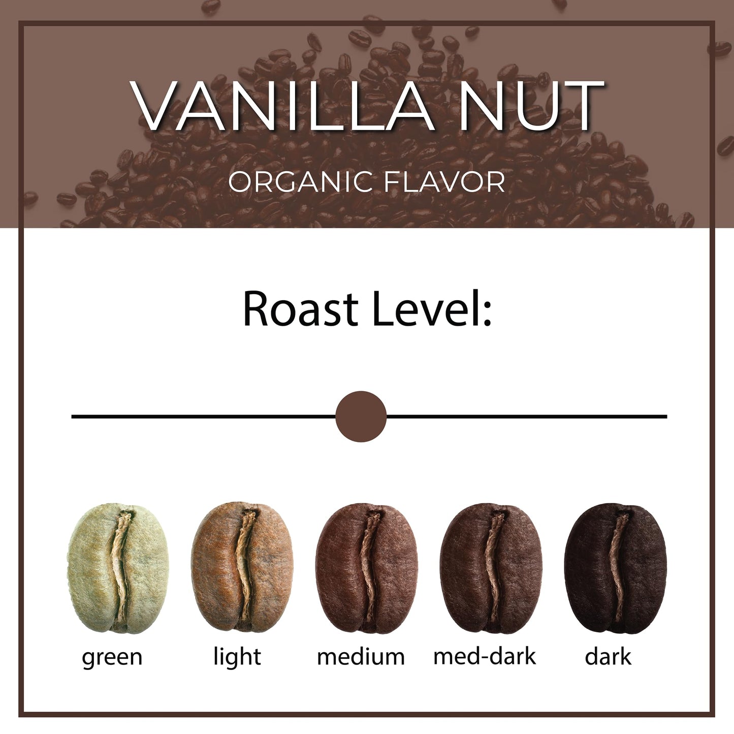 The Bean Organic Coffee Company Vanilla Nut, Medium Roast, Ground Coffee, 16-Ounce Bag,Café Molido Tostado Organico