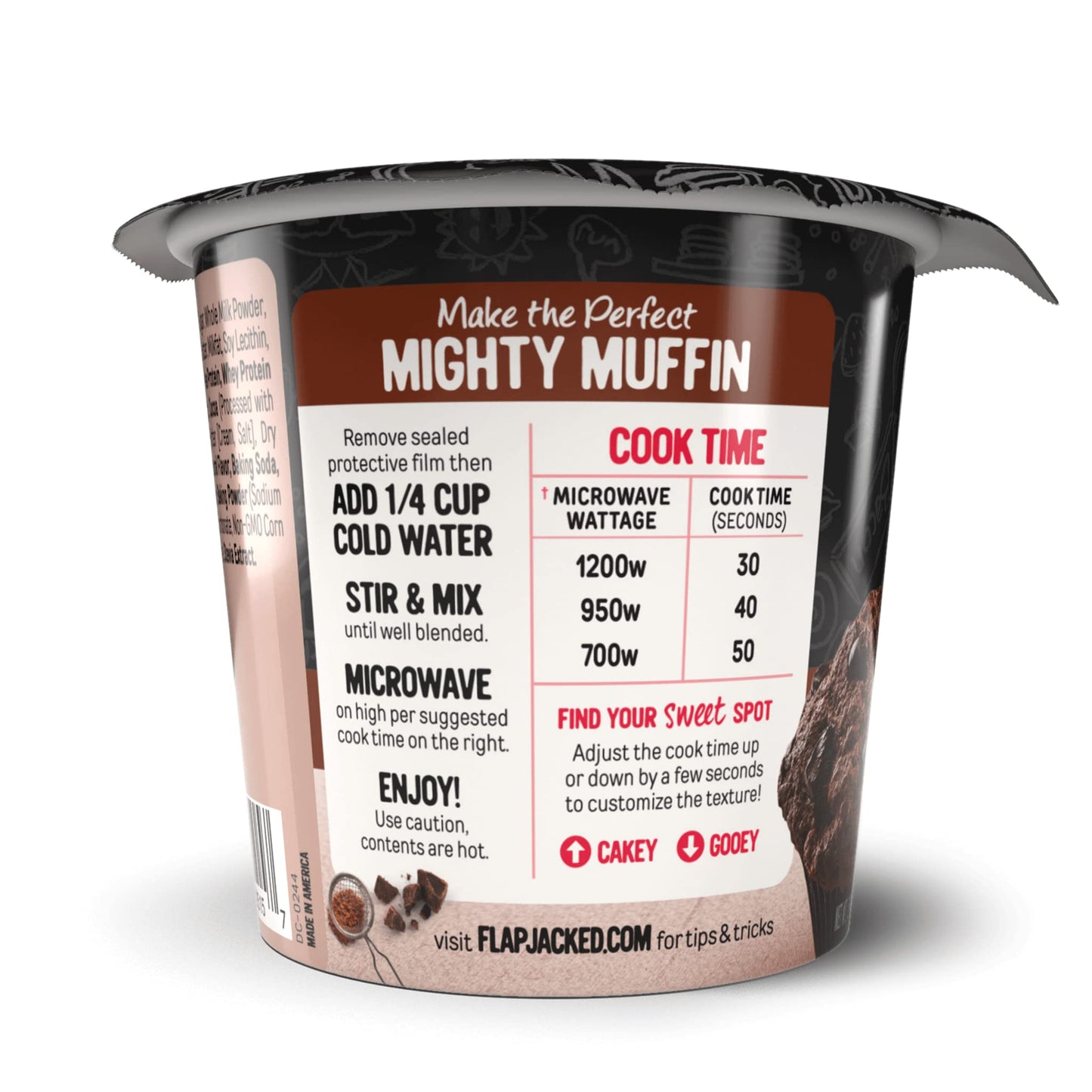 FlapJacked Mighty Muffins, Gluten-Free Double Chocolate, 1.94 Ounce (Pack of 12)