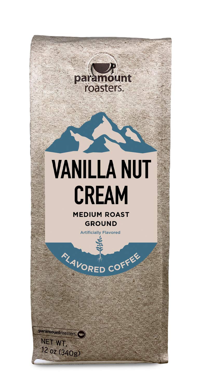 Paramount Roasters, Vanilla Nut Cream Flavored Ground Coffee, 1-12 Ounce Medium Roast Package From Paramount Coffee Company