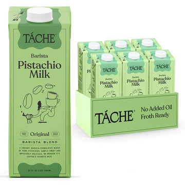 T  che Pistachio Milk - Plant Based Nut Milk & Pistachio Creamer - Rich, Smooth, Barista Blend, Lightly Sweetened, Non Dairy Cre