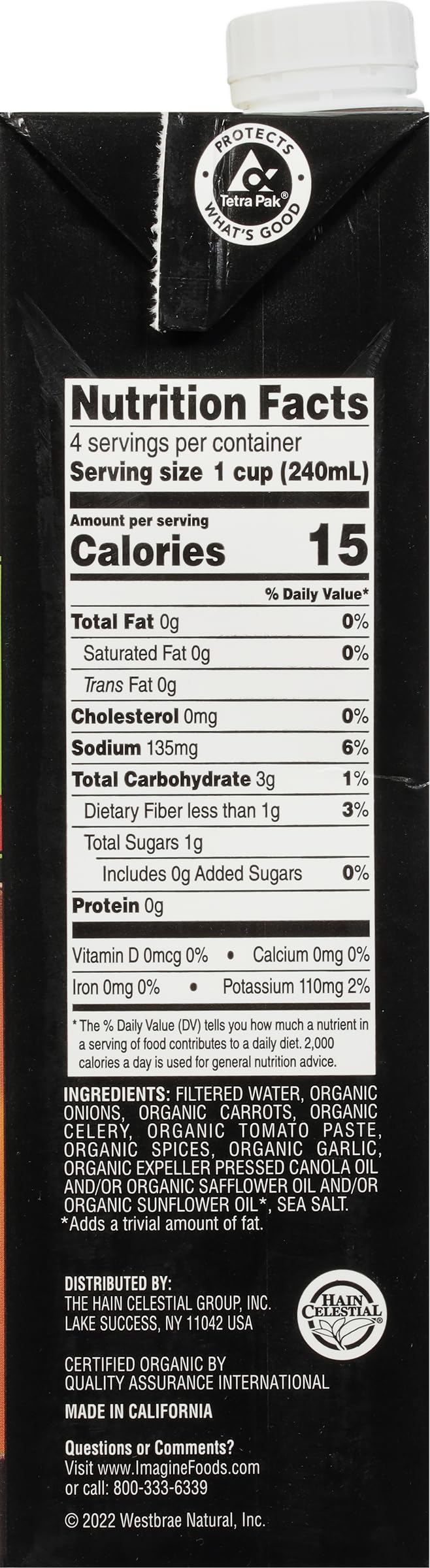 Imagine Organic Low Sodium Vegetable Broth, 32 fl oz (Pack of 6)