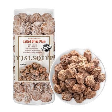 Preserved Plum. Japanese-Style Preserved Plums (Umeboshi)  Sweet & Sour Dried Plum Snacks  17.6Oz (500G)