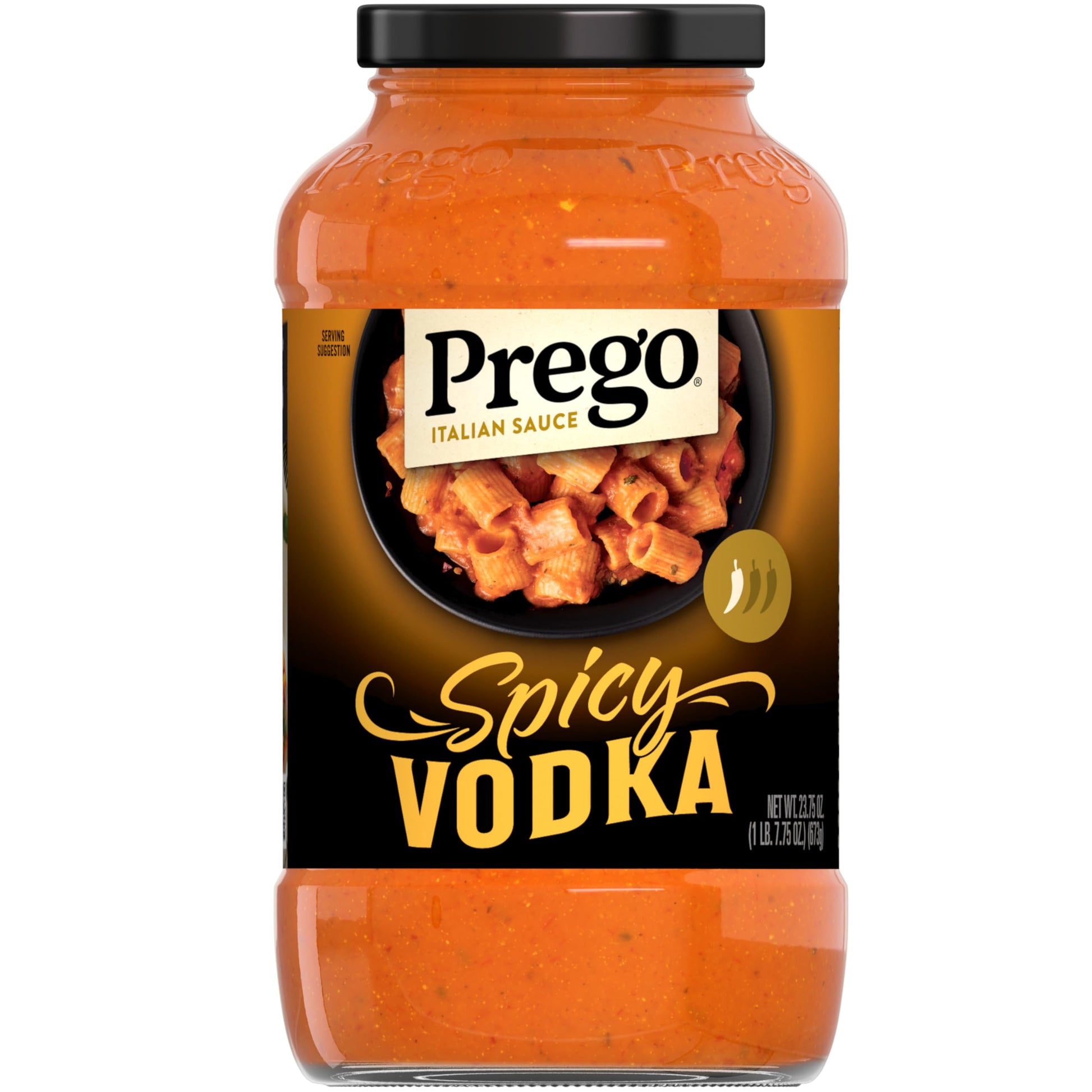 Prego Spicy Vodka Pasta Sauce, 23.75 oz Jar, Pack of 1, Ideal for Pasta Dishes