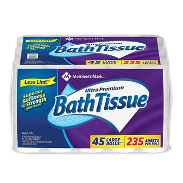 Member'S Mark Ultra Premium Bath Tissue, 2 Ply (232 Sheets, 45 Rolls)