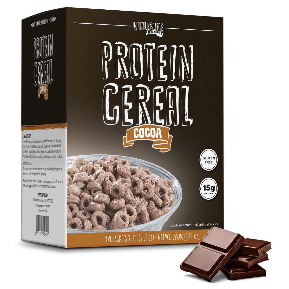 Protein Cereal, Low Carb Cereal, High Protein Cereal, 15G Protein, 5G Net Carbs, High Performance Cereal, 5 Individual Macro-Con
