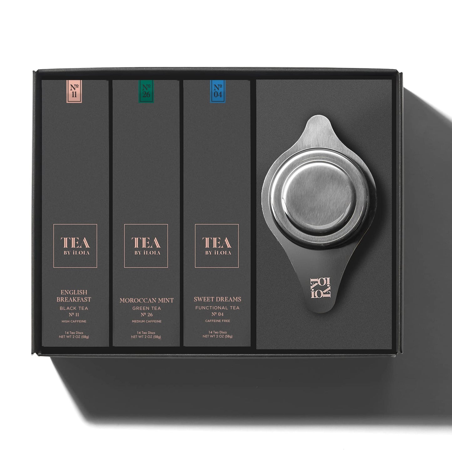 iLOLA Tea Disc Set | Organic Loose Leaf Probiotic Tea | Stainless Steel Infuser | Gift Box Set