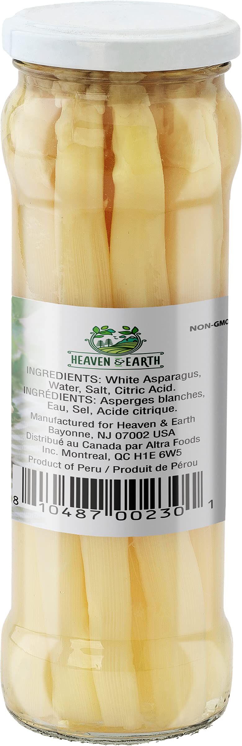 Heaven & Earth White Asparagus Spears 12.5oz (6 Pack) | All Natural, Zero Fat, Low Calorie, Perfect for Snacking