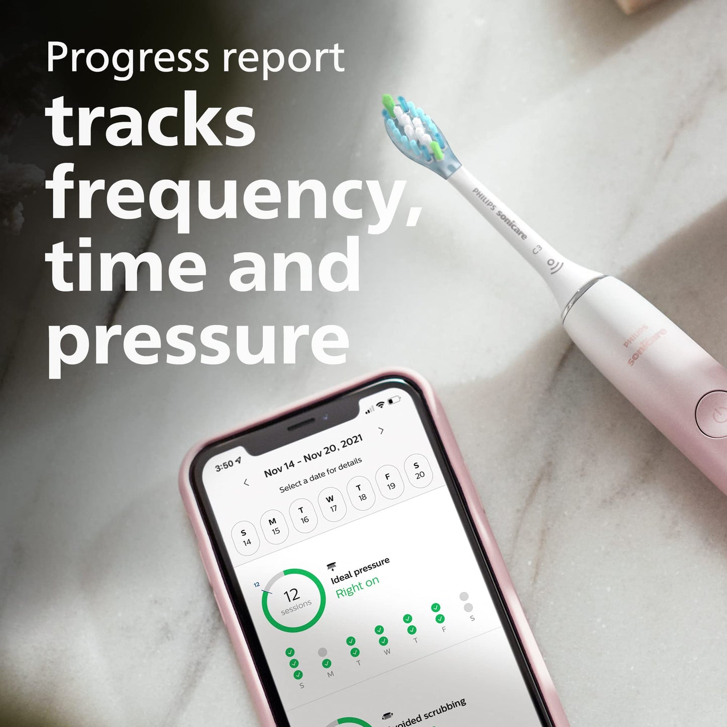 Philips Sonicare 9000 Special Edition Rechargeable Toothbrush, Pink/White, Hx9911/90