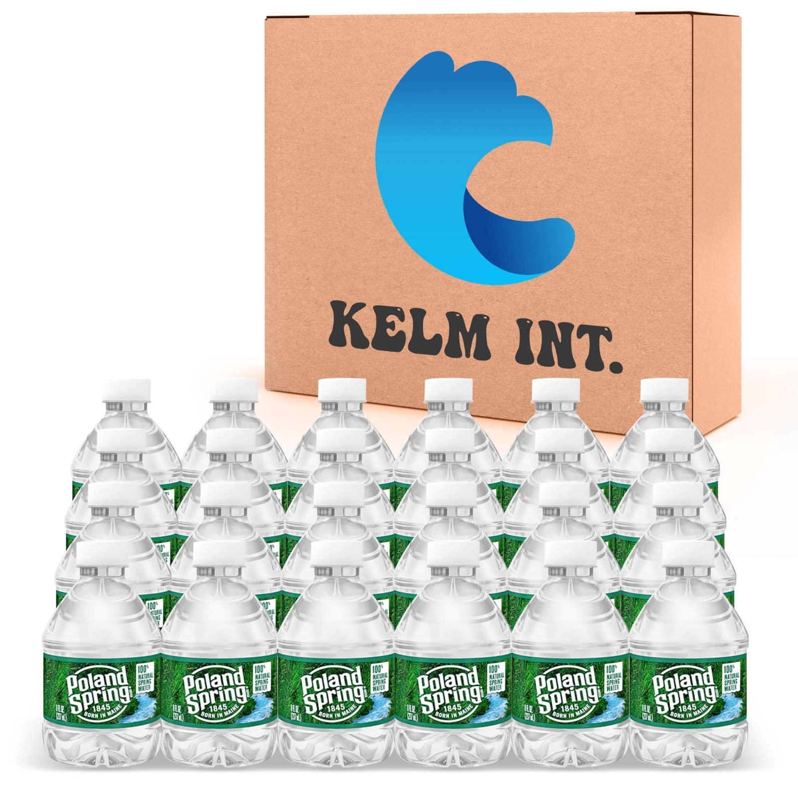 Kelm Int. Poland Spring Mini Water Bottles - 48 Pack, 8 Fl Oz, BPA-Free, Recyclable, Ideal for On-the-Go and Home Office Use