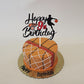 LINGBOOM Basketball Cake Topper for 9th Birthday, Black C-8th Model, Sport Theme Decoration for Boys and Kids